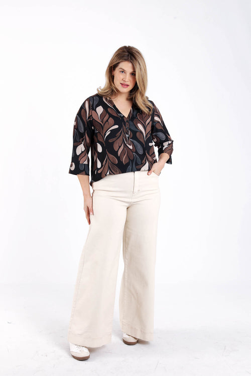 Grafisch bedruckte Bluse-Paprika-9