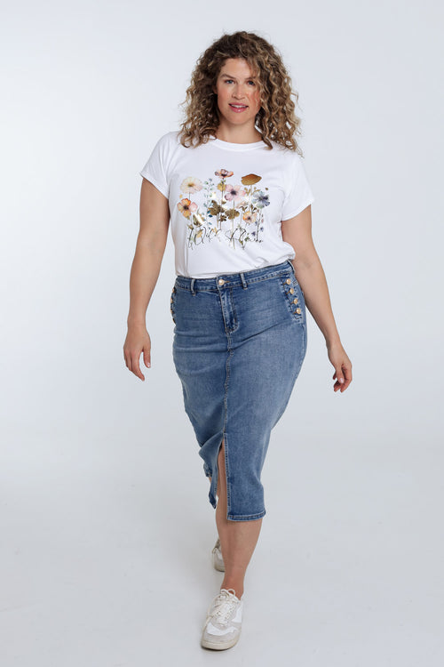 Jeansrock mit Schlitz und Knöpfen-Paprika-8