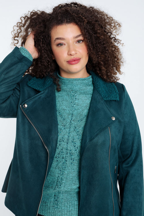 Perfecto uni col bouclette-Paprika-4