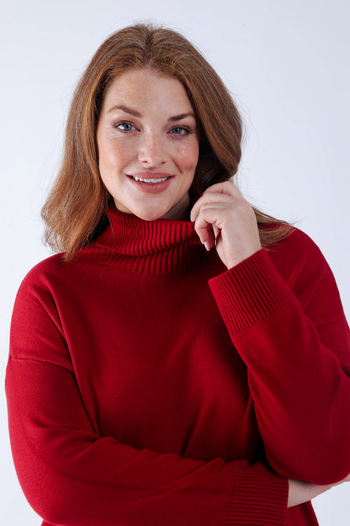 Uni Strickkleid-Paprika-2