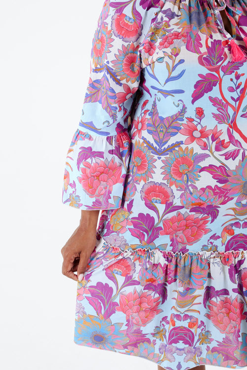 Bluse aus Baumwolle mit floralem Druck-Paprika-6