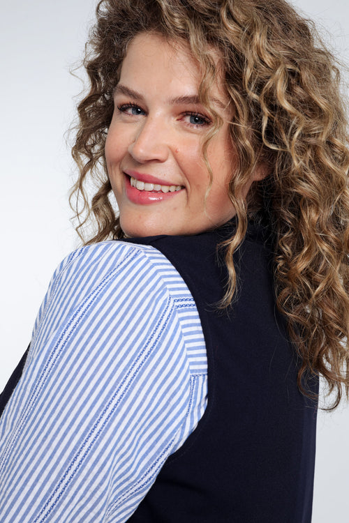 Einfarbiger Blazer-Weste-Paprika-3