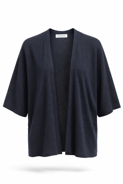 Gilet en viscose uni-Paprika-1