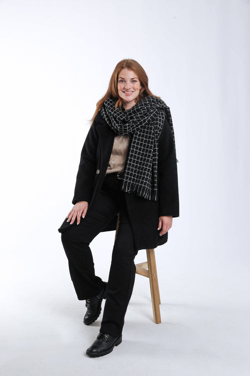 Einfarbiger mittellanger Mantel-Paprika-8