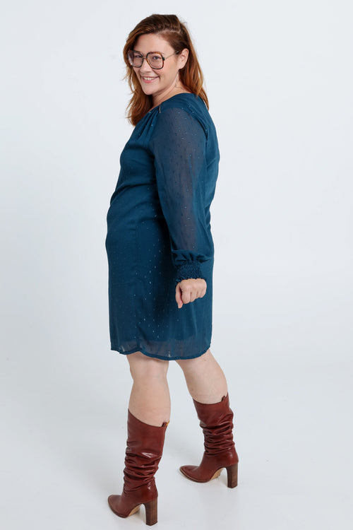 Kurzes, einfarbiges Kleid mit Schulterausschnitten-Paprika-2