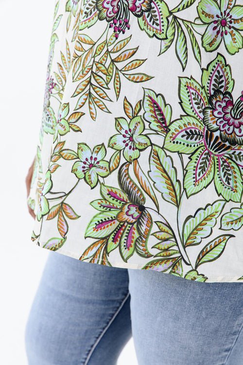 Baumwollbluse mit floralem Muster-Paprika-6