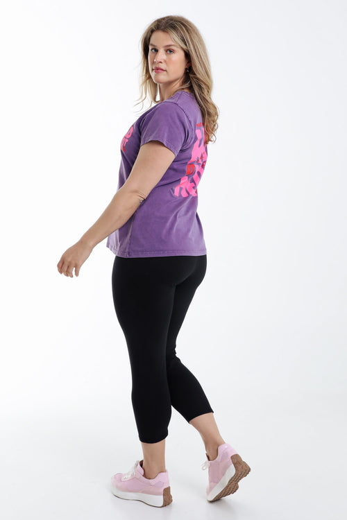 Legging 3/4 en coton bio-Paprika-1