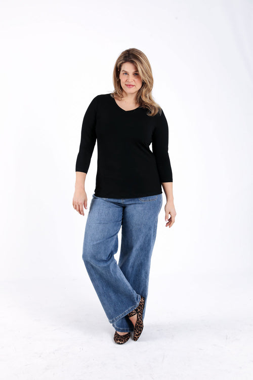 Basic T-Shirt aus Viskose-Paprika-7