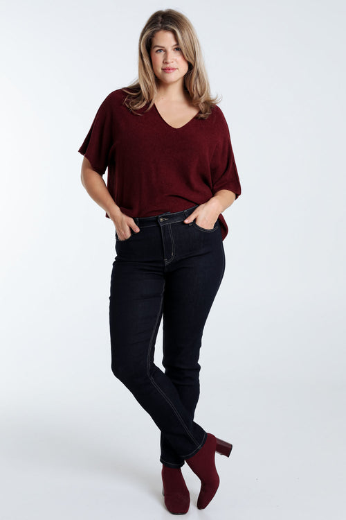 Slim-Fit-Jeans „Louise“ L32 mit 5 Taschen-Paprika-7