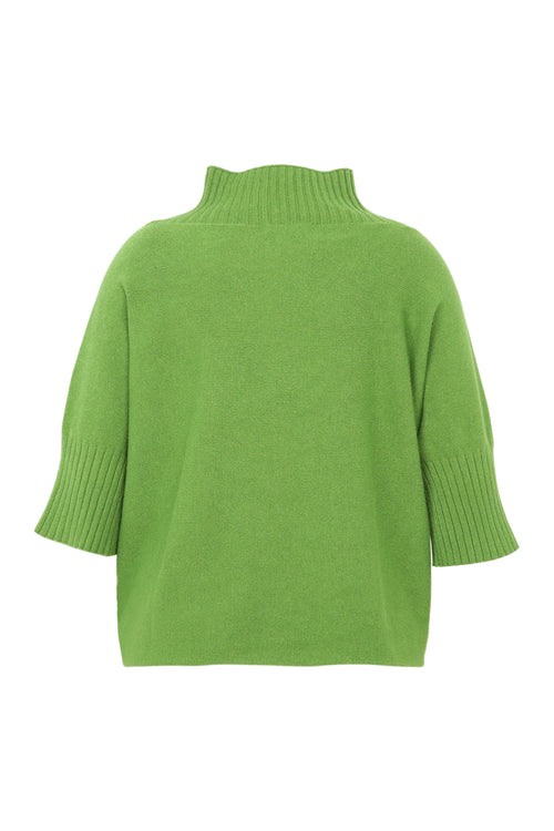 Langer, unifarbiger Pullover aus Viskose mit Saum am unteren Ende-Paprika-11