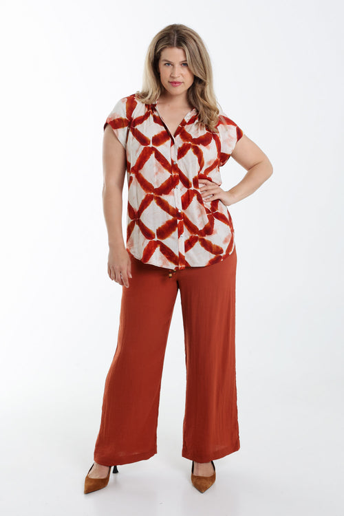 Bluse aus Viskose mit grafischem Druck-Paprika-7