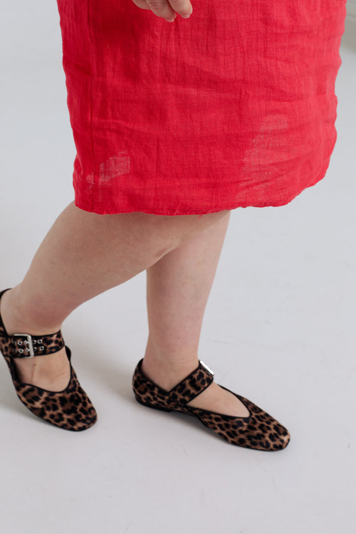 Leinen-Tunika-Kleid uni-Paprika-5