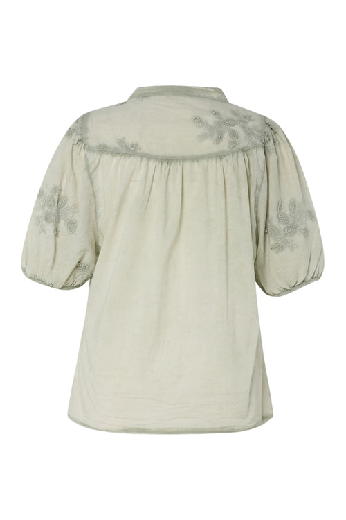 Baumwollbluse mit gestickten Blumen-Paprika-11