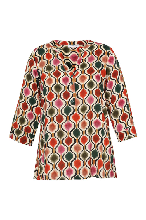 Bluse aus bedrucktem Viskosestoff-Paprika-8