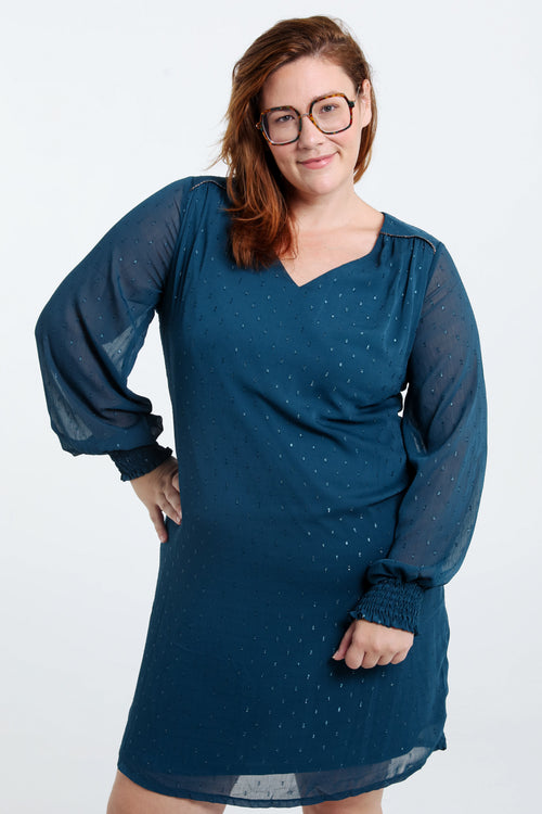 Kurzes, einfarbiges Kleid mit Schulterausschnitten-Paprika-1