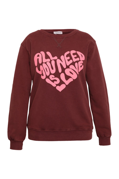 Sweat coeur avec message-Paprika-8