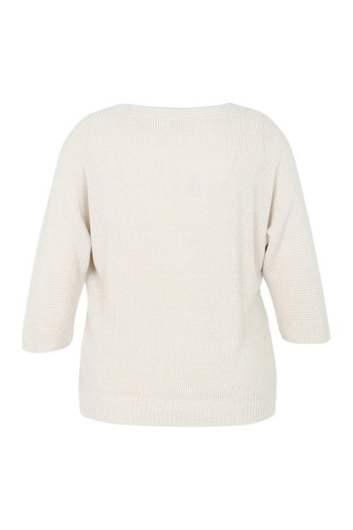 Unifarbener Pullover mit Lurex-Paprika-11