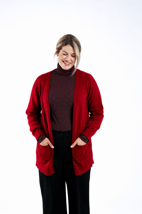 Uni-Viscose-Strickjacke-Paprika-1