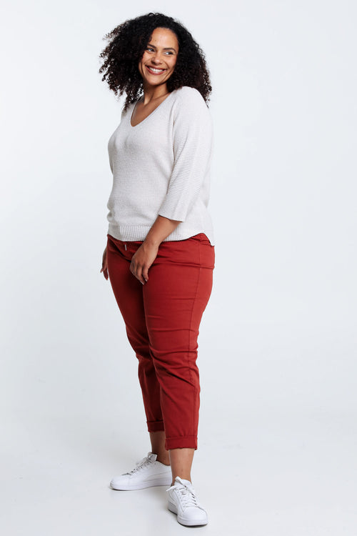 Unifarbener Pullover mit Lurex-Paprika-7