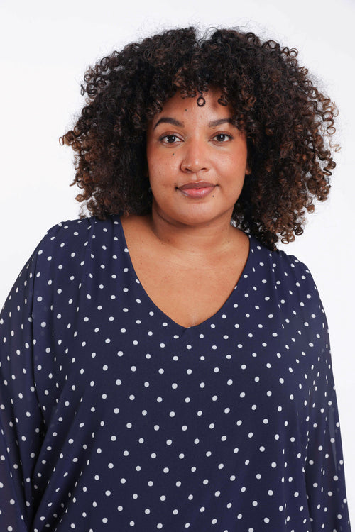 Blouse imprimé pois-Paprika-1