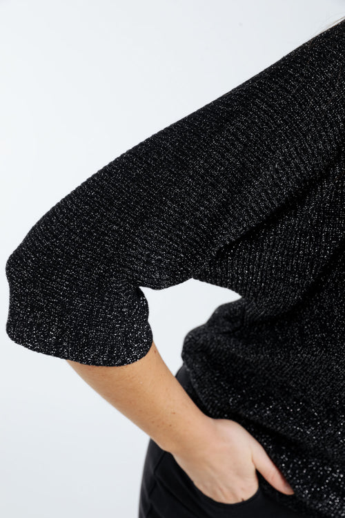 Einfarbiger Pullover mit Lurex-Paprika-5