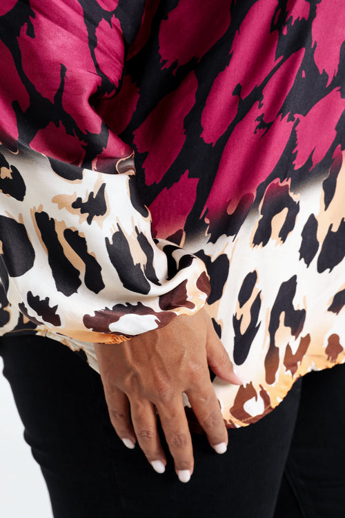 Viskosebluse mit Animal-Print-Paprika-5