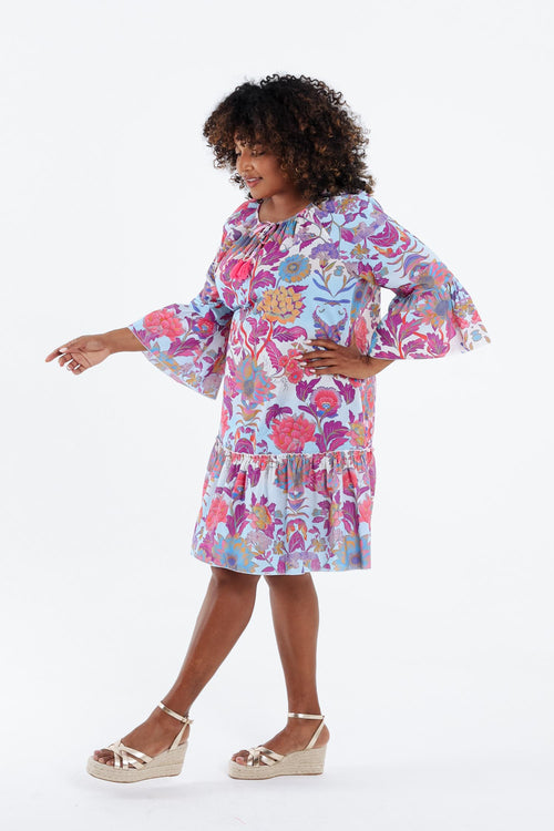Bluse aus Baumwolle mit floralem Druck-Paprika-8