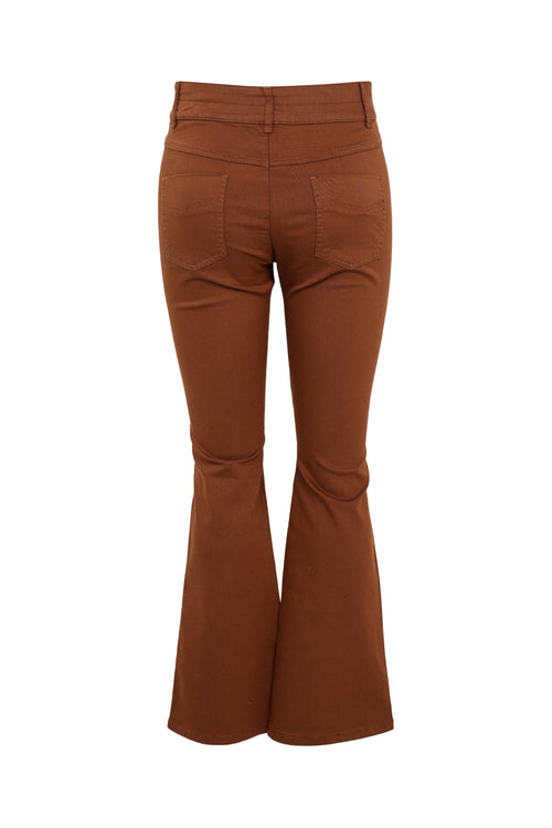 Lange, unifarbene Hose aus Baumwolle mit 5 Taschen-Paprika-11