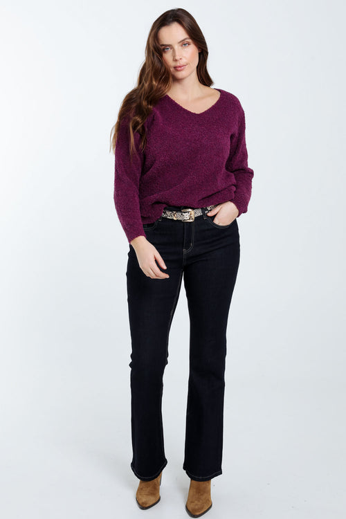 Schlichter Pullover aus Schlingenstrick-Paprika-7