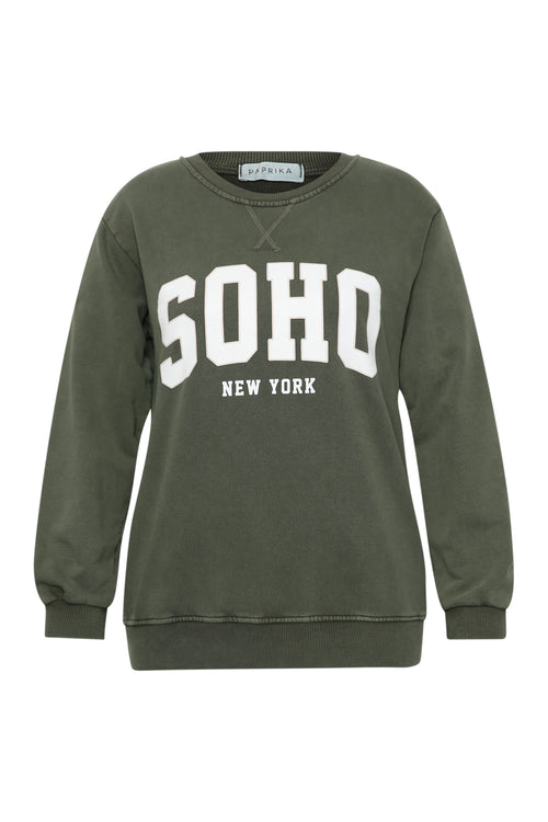 Baumwoll-Sweatshirt mit Soho-Print-Paprika-7