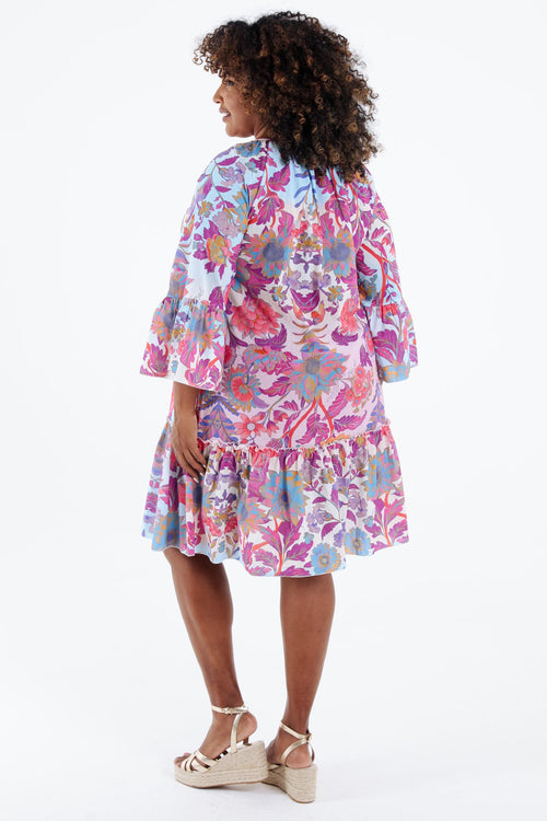 Bluse aus Baumwolle mit floralem Druck-Paprika-2