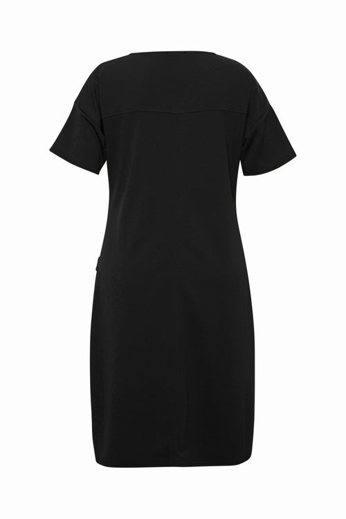 Einfarbiges kurzes Kleid-Paprika-2
