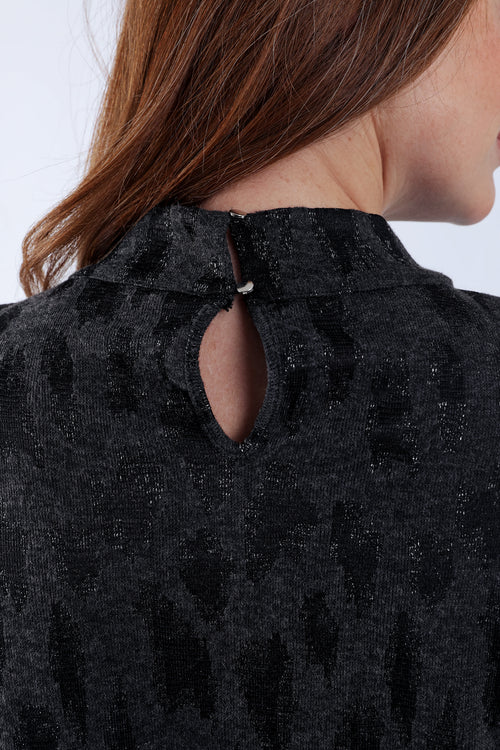 Kleid mit Jacquard-Leopardenmuster-Paprika-6