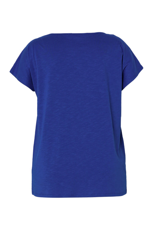 Einfarbiges T-Shirt mit Enjoy-Stickerei und Pailletten-Paprika-11