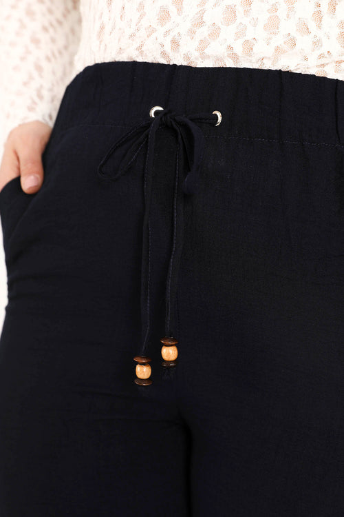 Pantalon large en viscose uni-Paprika-2