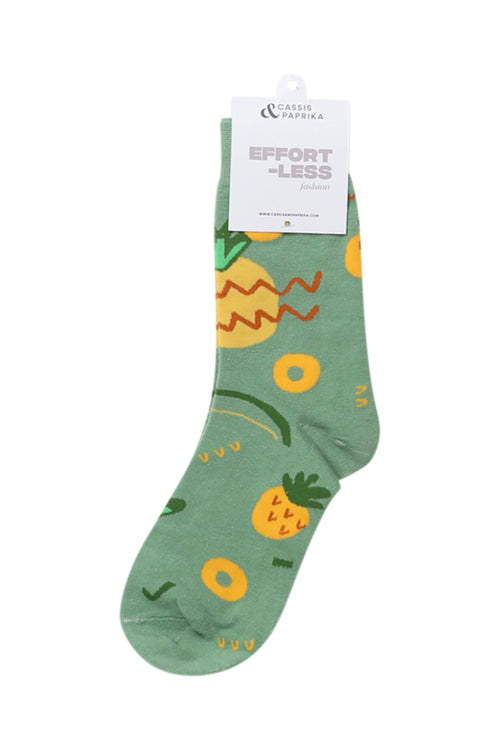 Socken mit Ananasmuster-Paprika-1