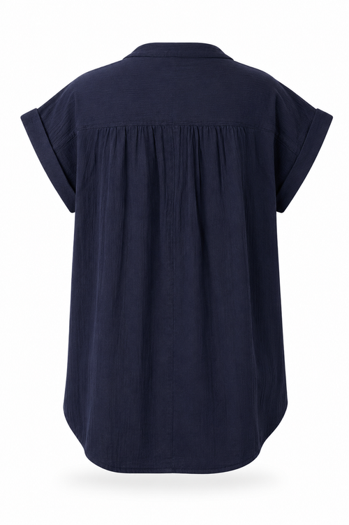 Top en coton uni-Paprika-1