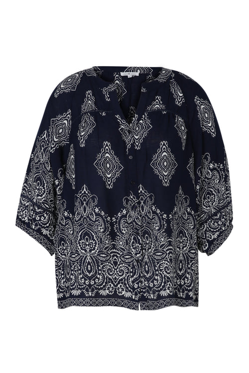 Bluse aus bedruckter Viskose mit Kaschmirmuster-Paprika-10