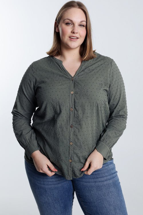  Baumwollbluse mit Stickereien     -Paprika-1