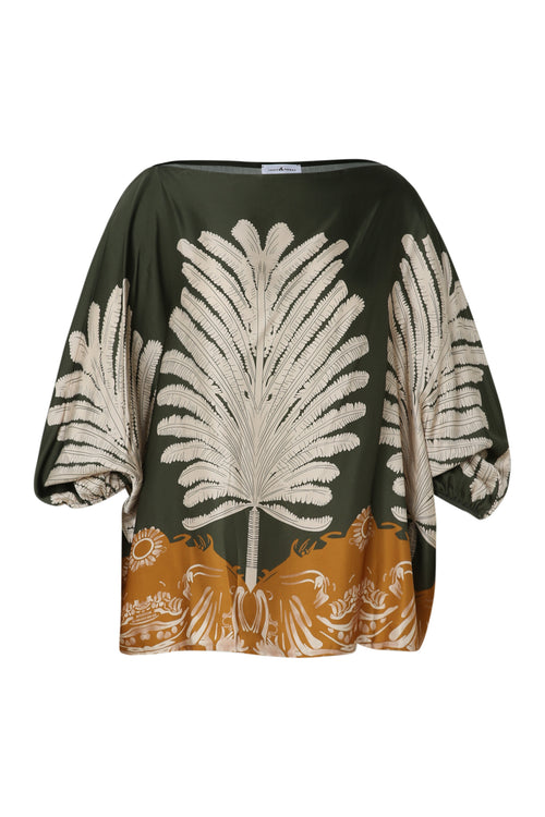 Bluse aus Viskose mit Palmenmuster-Paprika-10
