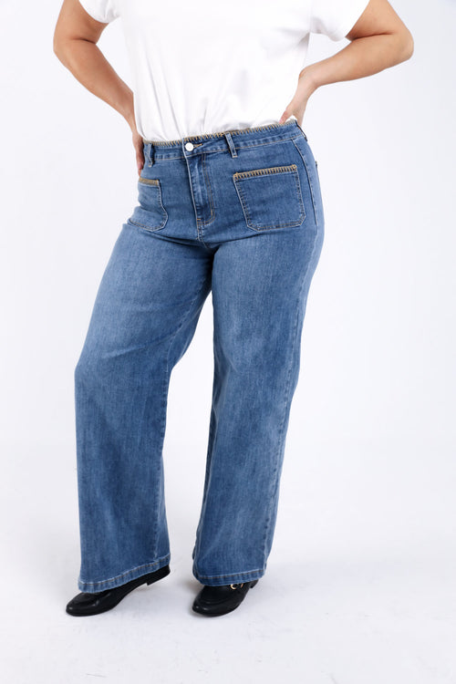 Jeans Elodie mit Taschen und Stickerei-Detail-Paprika-4