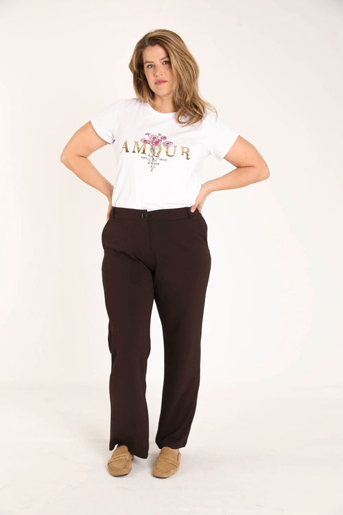 Pantalon classique uni-Paprika-7