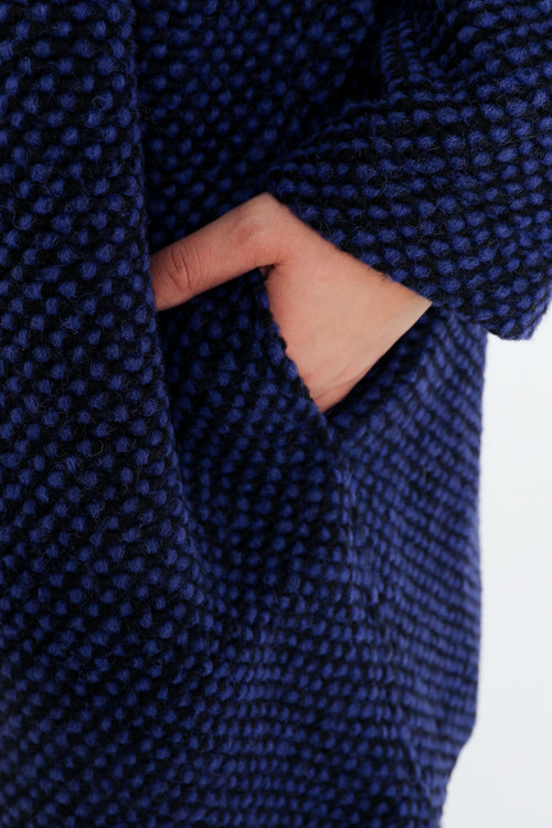 Kurze, unifarbene Jacke aus gesprenkeltem Stoff mit Wolle-Paprika-6