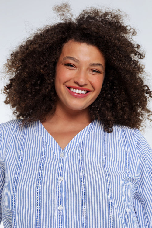 Gestreifte Baumwollbluse-Paprika-5