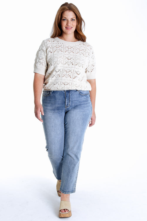 Pull court en crochet fantaisie-Paprika-9