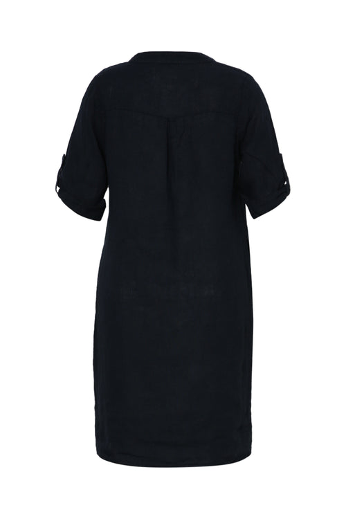 Leinen-Tunika-Kleid uni-Paprika-11