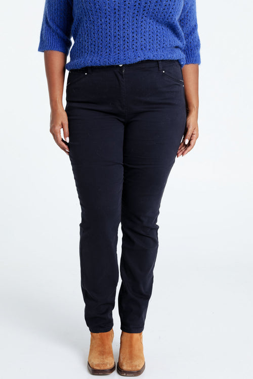 Slim-Fit-Hose „Louise“ L32 mit Strass-Paprika-3