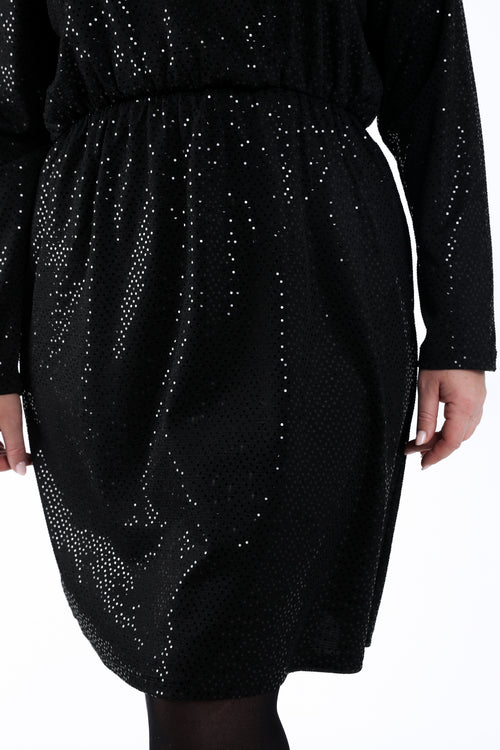 Kurzes Kleid mit Glitzereffekt-Paprika-5