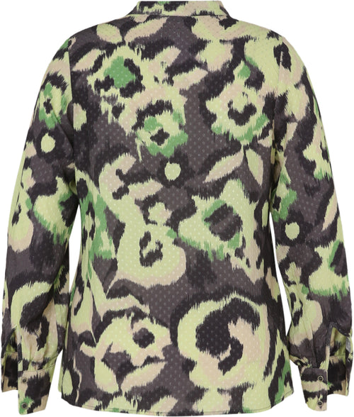 Plumetis-Bluse aus Viskose mit abstraktem Muster-Paprika-11