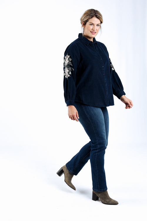 Cordhemd mit Stickereien-Paprika-5